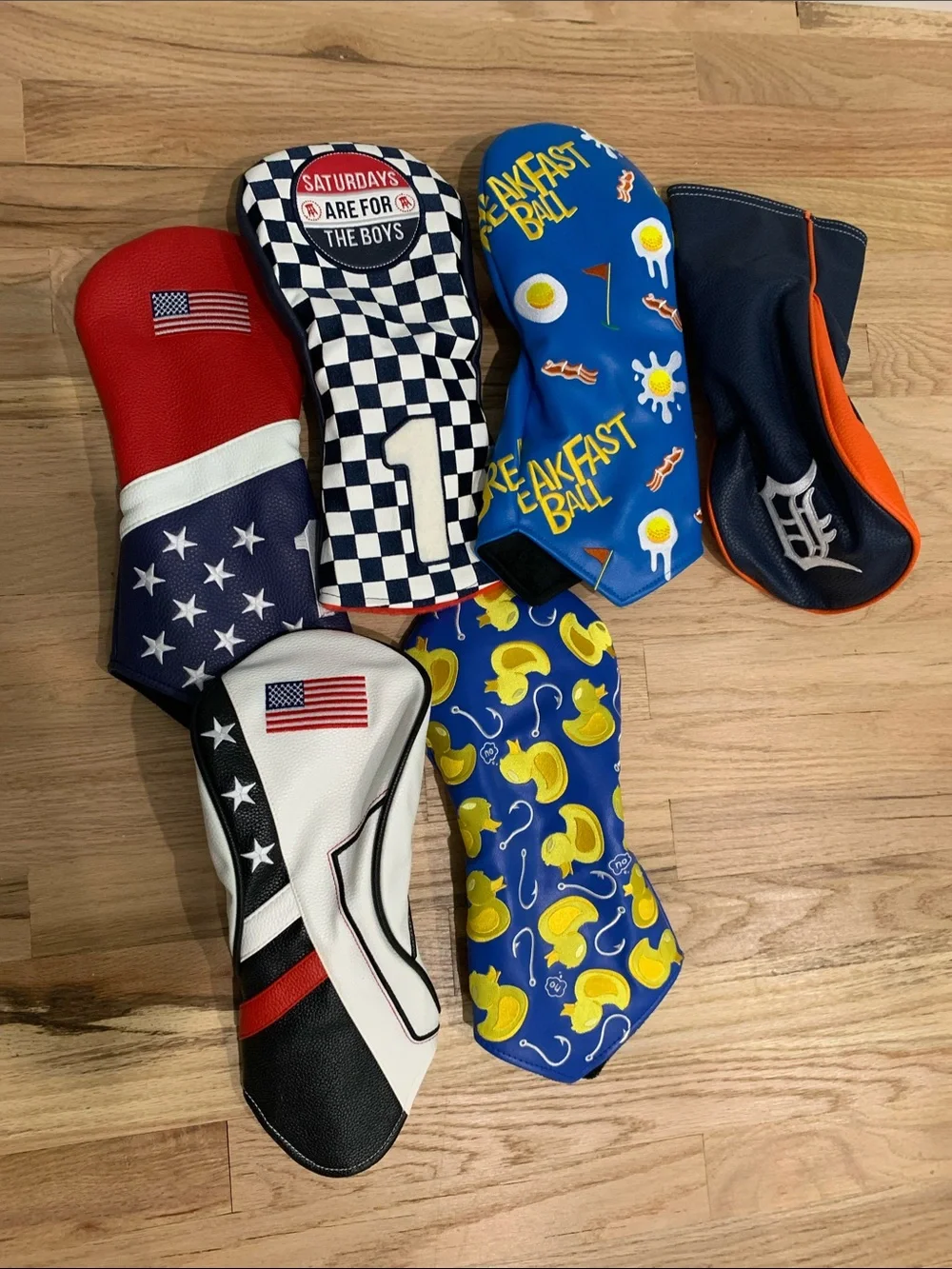 Men's Golf Drivers Headcover Lot of 6 Unbranded